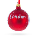 London City Modern Skyline, United Kingdom Glass Ball Christmas Ornament 3.25 Inches
