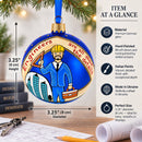 Engineer Glass Ball Christmas Ornament 3.25 Inches