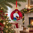 Physical Therapist Glass Ball Christmas Ornament 3.25 Inches