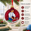 Physical Therapist Glass Ball Christmas Ornament 3.25 Inches