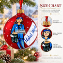 Postal Worker Glass Ball Christmas Ornament 3.25 Inches