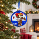 Carpenter Glass Ball Christmas Ornament 3.25 Inches