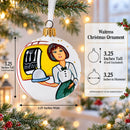 Waitress Glass Ball Christmas Ornament 3.25 Inches