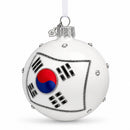 Flag of South Korea Glass Ball Christmas Ornament 3.25 Inches