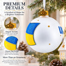 Flag of Ukraine Glass Ball Christmas Ornament 3.25 Inches