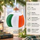 Flag of Ireland Glass Ball Christmas Ornament 3.25 Inches