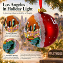 Los Angeles, California Glass Ball Christmas Ornament 4 Inches