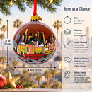 Los Angeles, California Glass Ball Christmas Ornament 4 Inches