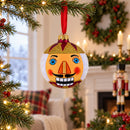 Nutcracker Glass Ball Christmas Ornament 3.25 Inches