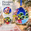 Pigs Decorating Tree Glass Ball Christmas Ornament 4 Inches