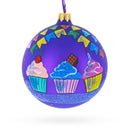 Happy Birthday Blown Glass Ornament 4 Inches