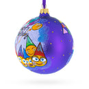 Happy Birthday Blown Glass Ornament 4 Inches