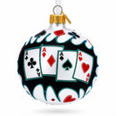 Playing Cards Deck Glass Christmas Ornament 3.25 Inches