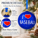 Baseball Glass Ball Christmas Ornament 4 Inches