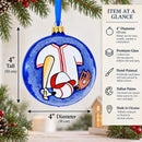 Baseball Glass Ball Christmas Ornament 4 Inches