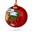 Three Bells Glass Ball Christmas Ornament 4 Inches