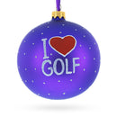 Golf Glass Ball Christmas Ornament 4 Inches