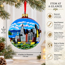 I love San Francisco, California Glass Ball Christmas Ornament 4 Inches