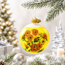1887 'Sunflowers' by Vincent Van Gogh Glass Ball Christmas Ornament 4 Inches