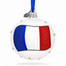 Flag of France Glass Ball Christmas Ornament 3.25 Inches