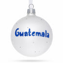 Flag of Guatemala Glass Ball Christmas Ornament 3.25 Inches