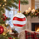 Flag of Austria Glass Ball Christmas Ornament 3.25 Inches