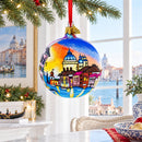 Venetia, Italy Glass Ball Christmas Ornament 4 Inches