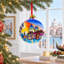 Venetia, Italy Glass Ball Christmas Ornament 4 Inches