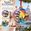 Venetia, Italy Glass Ball Christmas Ornament 4 Inches