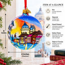 Venetia, Italy Glass Ball Christmas Ornament 4 Inches