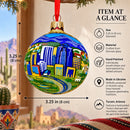 Tucson, Arizona, USA Glass Ball Christmas Ornament 3.25 Inches