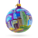 Raleigh, North Carolina, USA Glass Ball Christmas Ornament 4 Inches