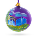 Raleigh, North Carolina, USA Glass Ball Christmas Ornament 4 Inches