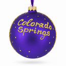 Colorado Springs, Colorado Glass Ball Christmas Ornament 4 Inches