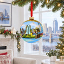 Cincinnati, Ohio Glass Ball Christmas Ornament 4 Inches
