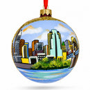 Cincinnati, Ohio Glass Ball Christmas Ornament 4 Inches