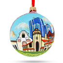 Santa Ana, California Glass Ball Christmas Ornament 4 Inches