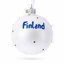 Flag of Finland Glass Ball Christmas Ornament 3.25 Inches