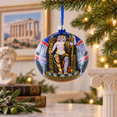 Statue of Zeus in Olympia, Greece Glass Ball Christmas Ornament 4 Inches