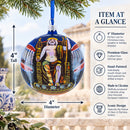 Statue of Zeus in Olympia, Greece Glass Ball Christmas Ornament 4 Inches
