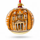 Petra, Jordan Glass Ball Christmas Ornament 4 Inches