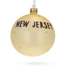 New Jersey State, USA Glass Ball Christmas Ornament 4 Inches