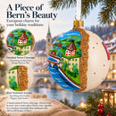 Old City, Bern, Switzerland Glass Ball Christmas Ornament 4 Inches