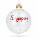 Flag of Singapore  Glass Ball Christmas Ornament 3.25 Inches