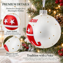 Republican Elephant Glass Ball Christmas Ornament 4 Inches