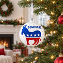 Democratic Donkey Glass Ball Christmas Ornament 4 Inches