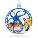 Hamsters Glass Ball Christmas Ornament 4 Inches