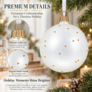 Father's Day 'The Best Dad'  Glass Ball Christmas Ornament 4 Inches