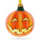 Jack-o'-lantern Glass Ball Halloween Ornament 3.25 Inches