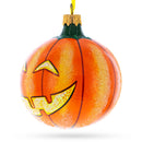 Jack-o'-lantern Glass Ball Halloween Ornament 3.25 Inches